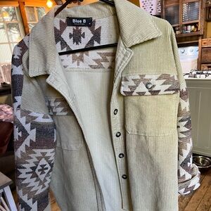 Blue B Women's Beige and Brown Cardigan Sweater